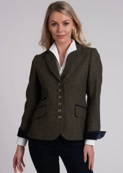 Best Livia Jacket - Olive and Navy Women Tweed & Tailored Jackets|Coats & Jackets