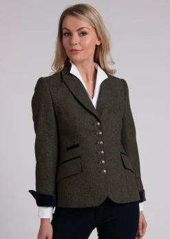 Best Livia Jacket - Olive and Navy Women Tweed & Tailored Jackets|Coats & Jackets