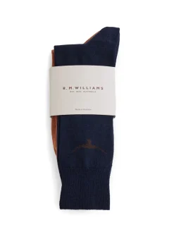 Discount Longhorn Socks 3 Pack - Mocha and Indigo Socks