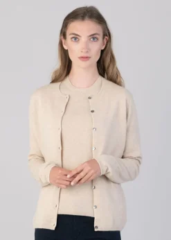 Hot Millie Cashmere High Button Cardigan - Women Knitwear