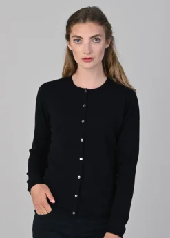 New Millie Cashmere High Button Cardigan - Women Knitwear