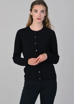 New Millie Cashmere High Button Cardigan - Women Knitwear