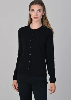 New Millie Cashmere High Button Cardigan - Women Knitwear
