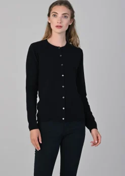 New Millie Cashmere High Button Cardigan - Women Knitwear