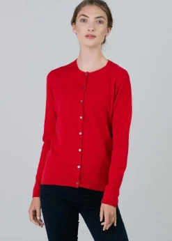 Discount Millie Cashmere High Button Cardigan - Women Knitwear