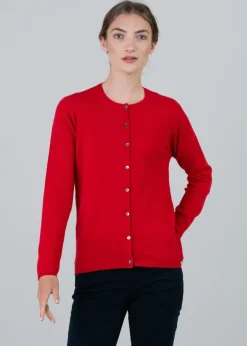 Discount Millie Cashmere High Button Cardigan - Women Knitwear
