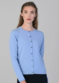 New Millie Cashmere High Button Cardigan - Women Knitwear