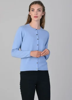 New Millie Cashmere High Button Cardigan - Women Knitwear