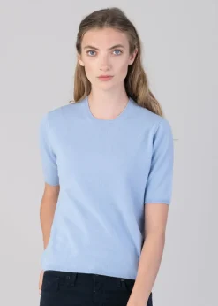 Sale Millie Cashmere Short Sleeve Crew - Women Knitwear