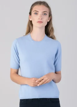 Sale Millie Cashmere Short Sleeve Crew - Women Knitwear