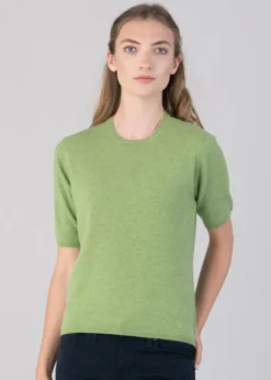 Sale Millie Cashmere Short Sleeve Crew - Women Knitwear