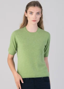 Sale Millie Cashmere Short Sleeve Crew - Women Knitwear