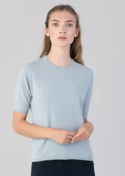 Hot Millie Cashmere Short Sleeve Crew - Women Knitwear