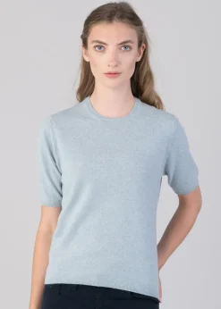 Hot Millie Cashmere Short Sleeve Crew - Women Knitwear