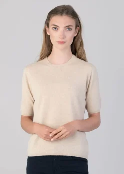 Discount Millie Cashmere Short Sleeve Crew - Women Knitwear