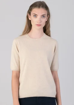 Discount Millie Cashmere Short Sleeve Crew - Women Knitwear