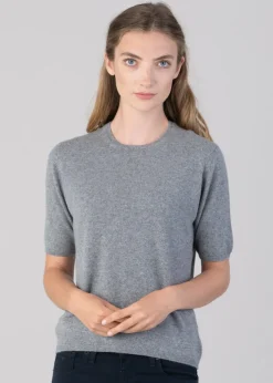 Best Millie Cashmere Short Sleeve Crew - Women Knitwear