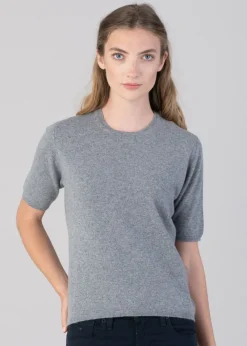 Best Millie Cashmere Short Sleeve Crew - Women Knitwear