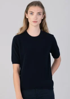 New Millie Cashmere Short Sleeve Crew - Women Knitwear