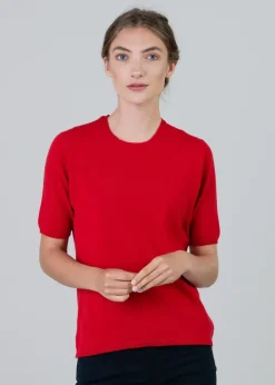Discount Millie Cashmere Short Sleeve Crew - Women Knitwear