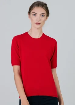 Discount Millie Cashmere Short Sleeve Crew - Women Knitwear