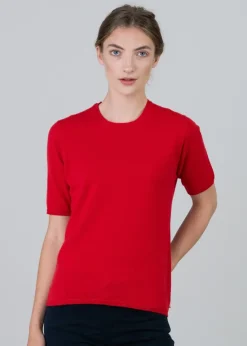 Discount Millie Cashmere Short Sleeve Crew - Women Knitwear