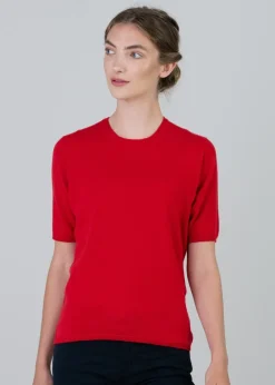 Discount Millie Cashmere Short Sleeve Crew - Women Knitwear