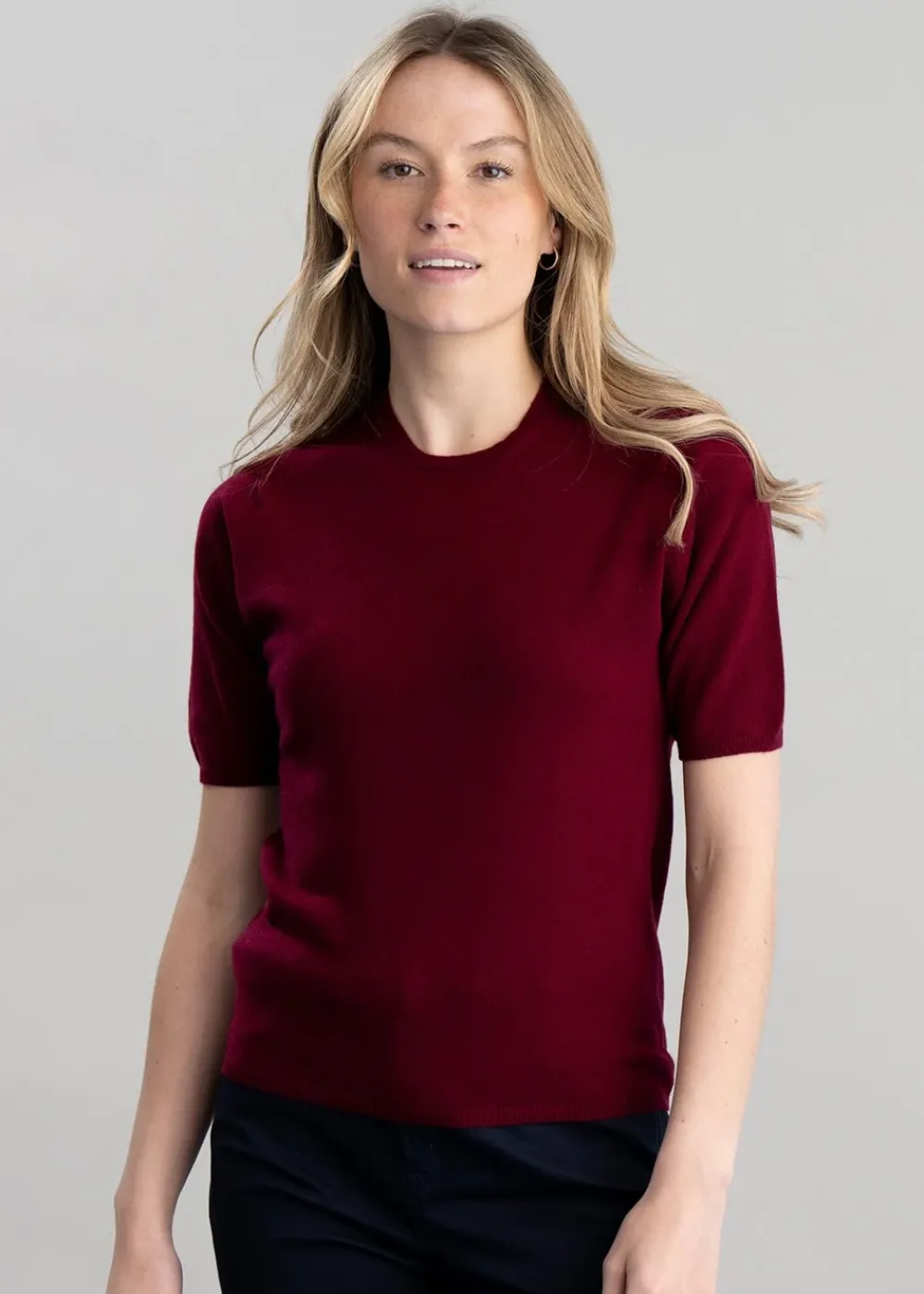 Best Millie Cashmere Short Sleeve Crew - Women Knitwear