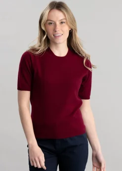 Best Millie Cashmere Short Sleeve Crew - Women Knitwear