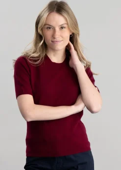Best Millie Cashmere Short Sleeve Crew - Women Knitwear