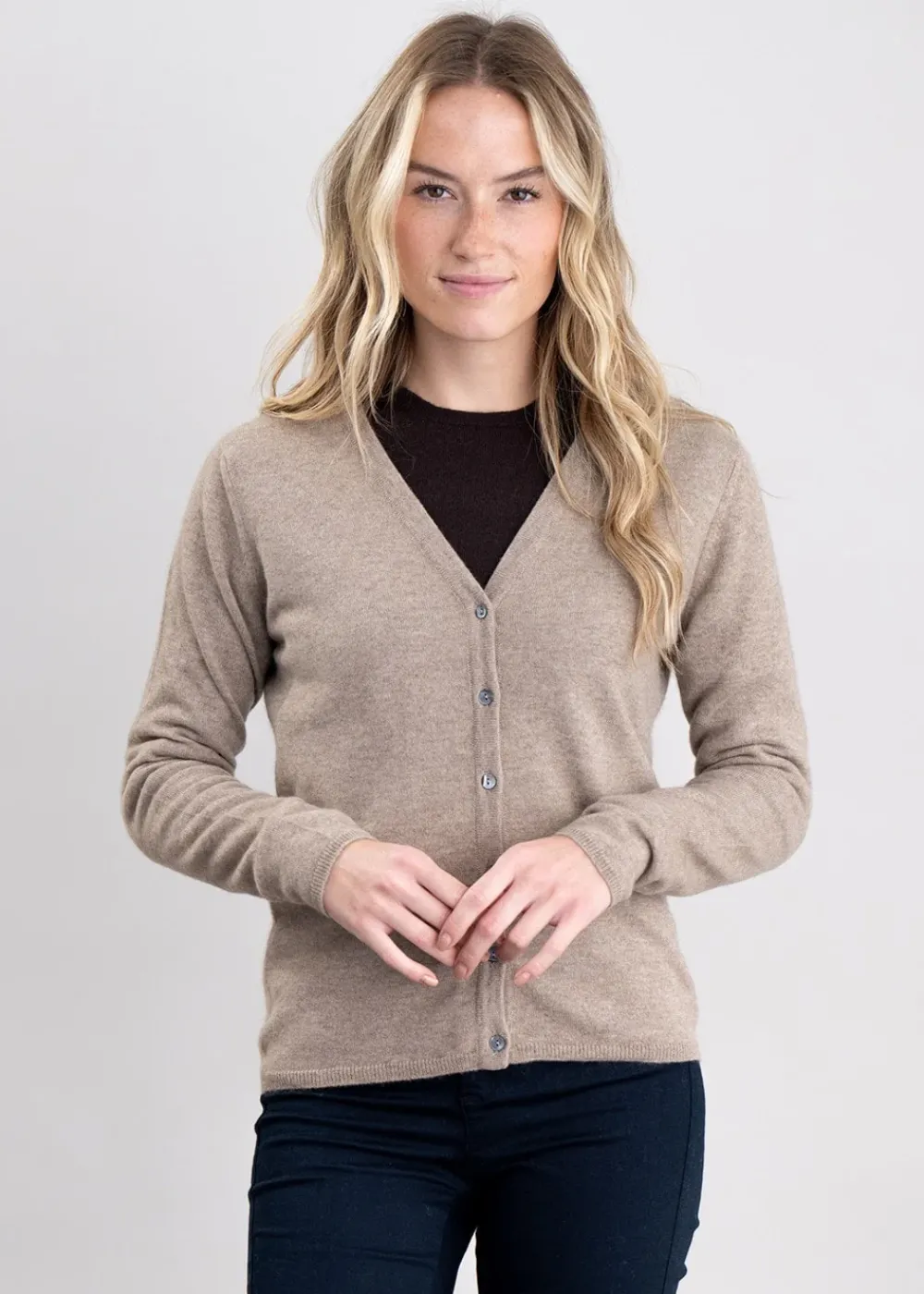Fashion Millie Cashmere Vee Cardigan - Women Knitwear