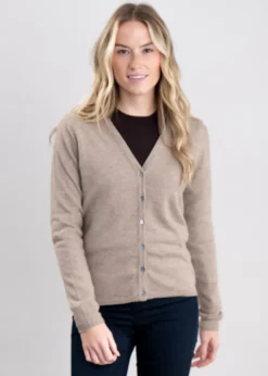 Fashion Millie Cashmere Vee Cardigan - Women Knitwear