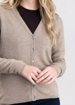 Fashion Millie Cashmere Vee Cardigan - Women Knitwear