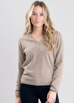 Sale Millie Cashmere Vee Neck - Women Knitwear