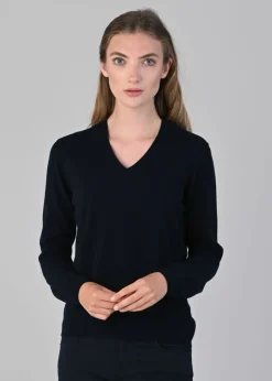 Hot Millie Cashmere Vee Neck - Women Knitwear