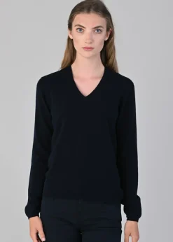 Hot Millie Cashmere Vee Neck - Women Knitwear