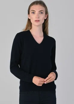 Hot Millie Cashmere Vee Neck - Women Knitwear