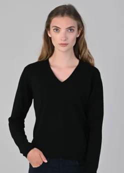 Outlet Millie Cashmere Vee Neck - Women Knitwear
