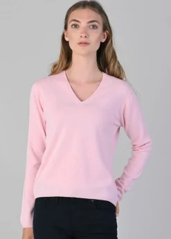Outlet Millie Cashmere Vee Neck - Women Knitwear