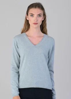 Sale Millie Cashmere Vee Neck - Women Knitwear
