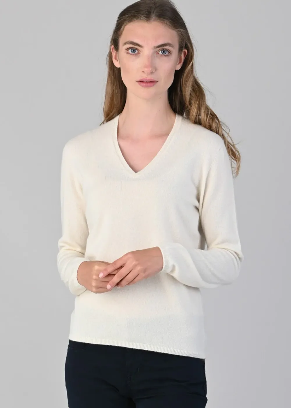 Online Millie Cashmere Vee Neck - Women Knitwear