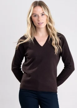 Outlet Millie Cashmere Vee Neck - Women Knitwear