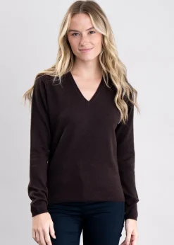 Outlet Millie Cashmere Vee Neck - Women Knitwear