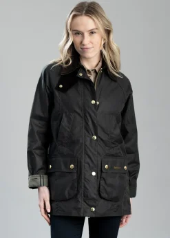 Outlet Modern Beadnell Wax Jacket - Sage Women Coats & Jackets