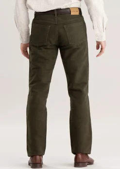 Outlet Moleskin Jean - Olive Trousers & Jeans