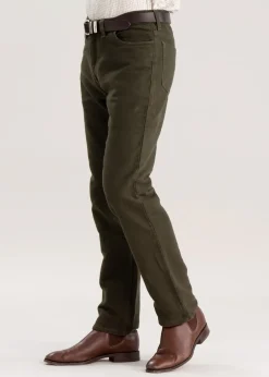 Outlet Moleskin Jean - Olive Trousers & Jeans