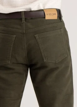 Outlet Moleskin Jean - Olive Trousers & Jeans
