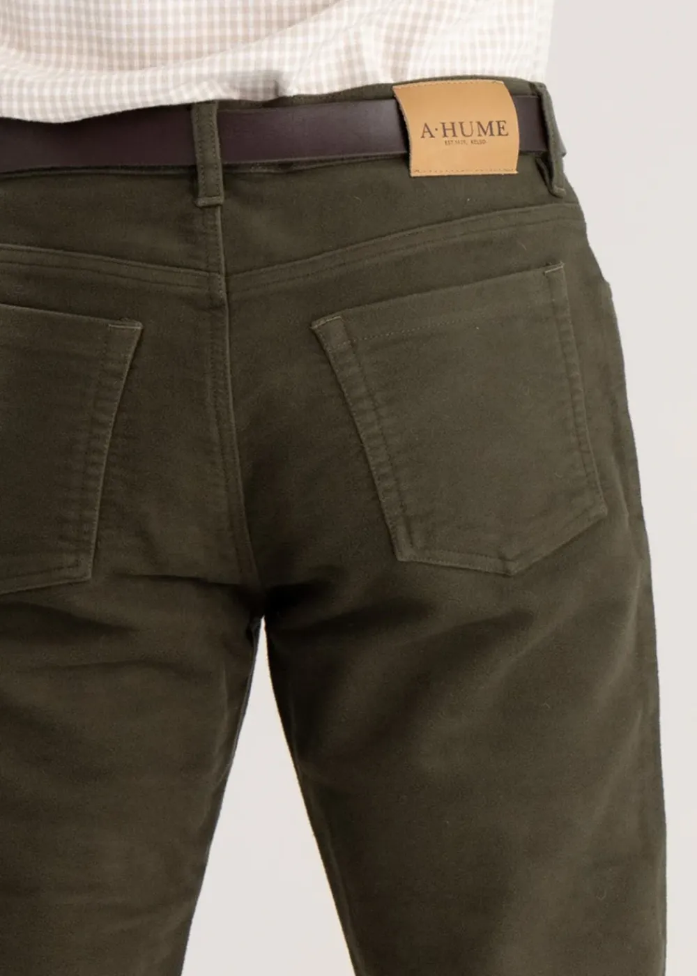 Outlet Moleskin Jean - Olive Trousers & Jeans