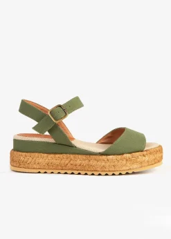 Discount Monaco Canvas Sandals - Khaki Women Sandals|Shoes