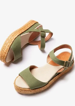 Discount Monaco Canvas Sandals - Khaki Women Sandals|Shoes